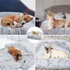 Kennels Pens Amovible en Peluche Chien lit canapé pour Grands Chiens Maison Tapis chenil Hiver Chaud Chat lit Coussin Lavable Chien Coussin Couverture canapé Housse 231110