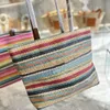 Summer Beach Straw Bag Fashion Women Travel Totes lyxig högkvalitativ shopping Tygväskor Partihandel Toppdesigner utomhushandväskor stor kapacitet