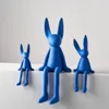 Decorative Objects Figurines Creative Rabbit Statue Nordic Home Living Room Decoration Kawaii Room Decor Desk Accessories Miniatures 230410