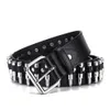 Wholesale Bullet Rivet Belts Personalized Black Punk Faux Leather Studded Belt Jeans Hip Hop Women Punk Bullet Rivet PU Belts