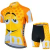 Conjuntos de maillots de ciclismo Conjunto de Jersey de ciclismo de dibujos animados de verano de manga corta transpirable para hombres MTB bicicleta ropa de ciclismo bicicleta de carretera traje uniforme de secado rápido 3M411