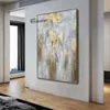 Gemälde Original handgemaltes goldenes Silber, luxuriöses abstraktes Ölgemälde, nordische minimalistische Textur, Kunstwandgemälde für Heimdekoration, 231110