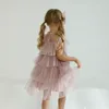 Girls Dresses Birthday Party Kids for Children Paillettes Stilloni Shiny Vestidos Girl Elegant Princip Princess Summer Ball Gowns 230410