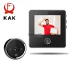 Doorbells KAK 2.8" LCD Screen Electronic Door Viewer Bell IR Night Door Camera Photo Recording Digital Door Viewer Smart Peephole Doorbell YQ231111