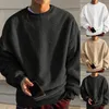 Sweats à capuche pour hommes Tunique Hommes Noir À Manches Longues Sweat À Capuche Coréen Y2k Tissu Oversize Tops Chemises Solide Lâche Pulls À Capuche Pull