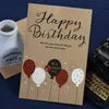 Greeting Cards 8pcs Vintage Birthday Business Kraft Happy Party Gift Message 230411