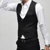 Męskie garnitury Blazer Blazer Suit Vest Slim Fit Men Waistcoat Casual Business Kurtka Vnecked Tops Black Color 5xl 231110