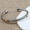 Classic Designer DY Bracelet Jewelry Luxury Fashion jewelry 5MM bracelet popular twisted double X opening DY Jewelry Christmas gift necklaces for men and women