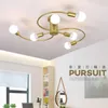 Pendant Lamps Retro Iron Ceiling Lamp 6/8 Head Chandelier Black/White Lighting Modern Indoor For Living Bedroom Restaurant Decoration