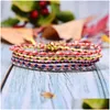 Pärlor 5st bomullsrep vänskapsarmband för kvinnor mode boho handgjorda charm wrap pseras femme armband droppleverans hem trädgård dhi7b