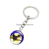 Halloween Witch Key Ring Time Gem Chain Gift For Child 5 Styles Drop Delivery Dhi9V