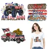 Självständighetsdagen Party Clothing Sticker 4 juli American Car Girl Iron on Clothes Heat Transfer Diy Accessory Patches For Clothing