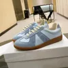 Designer Sneaker Suede Sneakers Men Men Sneaker MM6 Treners skórzany trener gumowa podeszwa buty do biegania na zewnątrz 35-45