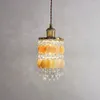 Pendant Lamps Gold Shell Crystal Lights Postmodern Light Luxury Bedroom Bedside Lamp Nordic Restaurant Ceiling Decor Hanging Lighting