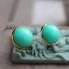 Kolczyki na stadninach Luminous Stone Ear Studs Mankiet pełny księżyc blask w ciemnym dyszowym kolczyku dla kobiet dziewczyna