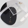 Dames bandontwerper dubbele letter hanger ketting hoge kwaliteit 18k goud vergulde claviculaire ketting ketens kettingen meisje bruiloft valentijnsdag sieraden cadeau