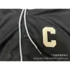 Chaopai C 가족 23 가을 새 C 라인 타월 자수 커플 캐주얼 느슨한 면화 클립 조종사 재킷 코트