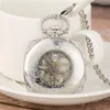 Pocket Watches Hand Winding Mechanical Watch For Man Exquisite Square Roman Siffer Hollow Out Gift