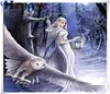 5D Diamond Embroidery Snow Girl Owl Diy Diamond Målning Cross Stitch Kit Harts Full Roundsquare Diamond Mosaic Home Decor Gift Y1617407