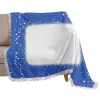 Nova sublimação branqueada cobertor com borla branco em branco transferência de calor impressão xale envoltório
