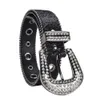 Factory Wholesale 3.8cm Wide Personalized Sequin Design Rhinestone Pin Buckle Women Belt