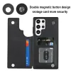 Custodia per cellulare con portafoglio in pelle da lavoro per Samsung Galaxy S23 S22 S21 S20 FE Plus. Slot per carte di lusso ultra supporto con doppia chiusura magnetica