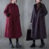 Trench da donna in pile autunno e inverno giacca in lino di cotone piccolo floreale più velluto caldo giacca a vento con cappuccio lungo Abrigos M1547 230411