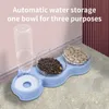 Dog Bowls Feeders 3 in 1 Cat Food Bowl Automatic Feeder Water Dispenser Pet Container Drinking Raised Stand Dish bowl 230410