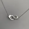 Catene GSOLD Collana con fibbia rotonda individualità geometrica Catena di clavicola semplice in metallo color argento per gioielli di moda di tendenza da donna