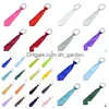 Cravates de haute qualité Couleurs solides Cravate Enfants Garçons Cravates réglables Satin Cravate élastique Accessoires de vêtements Drop Dhgarden Dhndc