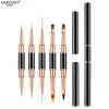 Outils de maquillage 5 pièces noir Double tête Nail Art UV Gel pinceaux peinture français rayure dessin Liner stylo manucure Accessoires 231110