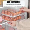 Storage Bottles Fridge Organizer Drawer Pull Out Stackable Bins For Refrigerator To Keep Eggs Vegetables Fruits Tea