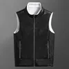 Winter lapel motorcycle leather vest with plush and thickened fur integrated jacket, standing collar leather vest