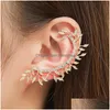 Pendants Fashion No Pierced Ear Clip Cuff Wrap Earrings Leaf Feather Pendant Nonpiercing For Women Party Statement Drop Delivery Hom Dhsr4