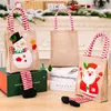 Decorazioni natalizie Borsa regalo Caramelle Decorazione di tela di sacco Babbo Natale Pupazzo di neve Borse per dolcetti natalizi