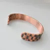 Bangangle Högkvalitativ ren kopparterapi manschettarmband Mens smärtlindring för artrit och karpaltunnel justerbar bileklik erkek