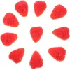Party Decoration 10 Pcs Fake Fruits Model Strawberry Slice Pvc Simulation Artificial Pography
