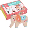 Trave di equilibrio con bastone colorato in legno greco Gioco di puzzle per bambini Giocattolo per famiglie genitore-figlio Trave di equilibrio con elefante, musica pieghevole