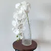 Fiori decorativi di lusso 9 teste grande ramo di orchidea stampa 3D fiore artificiale decorazione di nozze arredamento della camera Fleurs