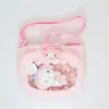 Sanrio Simpatico zaino trasparente Jade Gui cane Meredith Kuromi Borsa a tracolla Pompompurin Simpatico peluche