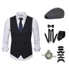 Mens Suits Blazers 1920s Bluz Bluz Gömlek Masquerade Ve Breet Hat Kostümü Vintage Cosplay Party Akşam Balo Günlük 231110