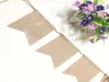 Party Decoration 50Sets/Lot 15st Dovetail Flags Wedding Decor Vintage Pennant Bunting Banner Romantic Hanging