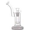 1 van de dikke glazen beker Bong Mobius Rookwaterleidingen 8 inch lange recycler DAB Rigs Water Bongs met grote glazen olie -pijp goedkoopst