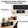 Wall Clocks Large Digital Clock Remote Control Temp Date Week LED Display Dual Alarms Memory Desk 10-Level Dimmer Countdown