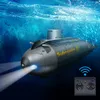 Electric/RC Boats 2.4G Electric 6 Channels Diving Model Wireless Remote Control Submarine Boat Toy Remote Control Kids Toy Sports Submarine 230410