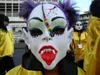 Máscaras de festa Halloween Horror Demon Demon Latex Máscara Cosplay Props Scary Funny Jester 230411