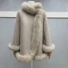 Frauen Unten Parkas 2023 Mode Natürliche Winter Pelzmantel Echt Kragen Kaschmir Wolle Woolen Frauen Jacke Luxus Outwear Damen weibliche 231110