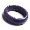 Bangle 2023 Ly äkta lila naturlig Charoite Gem Stone Round Armband Bangles Mors gåva Kvinnor Charm Inner Diameter 60mm