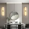 Vägglampa kinesiska alla koppar marmor led villa trappa vardagsrum tv -bakgrund sängen zen lnddoor belysning