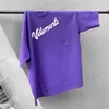 Męskie koszulki Hip Hop 3D Foam T-shirt Men Men Women1 1 Summer High-Quality Casual Oversiased Purple Top Tees z tagami T230412